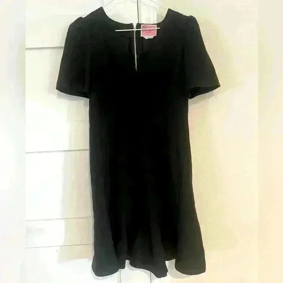 Kate Spade Black V Neck Classic Short Sleeve Dress- Size 2 Worn Once! - Picture 2 of 6